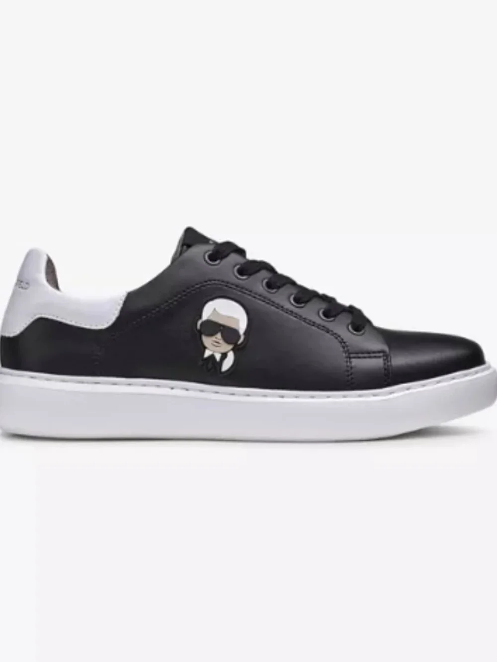 Karl Lagerfeld Paris Mens Sneakers Karl Head Black LF1S1107 Size 12M NEW